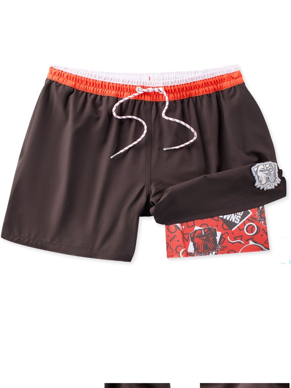 New Men's Chubbies Cleveland Browns Lined Swim Shorts Trunks 5.5”
